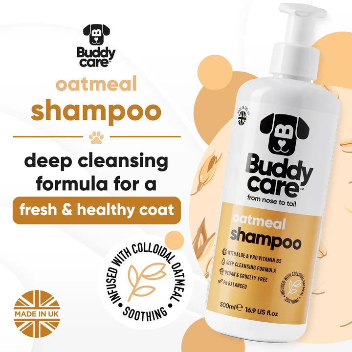 Buddycare Dog Shampoo - Oatmeal - 500ml / 16.9 Fl oz