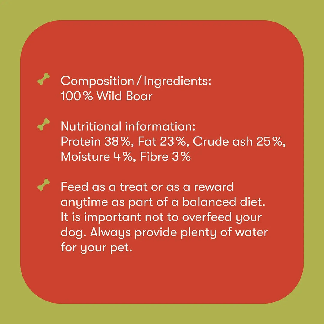 Buddylicious 100% Natural Wild Boar Cubes Dog Treats