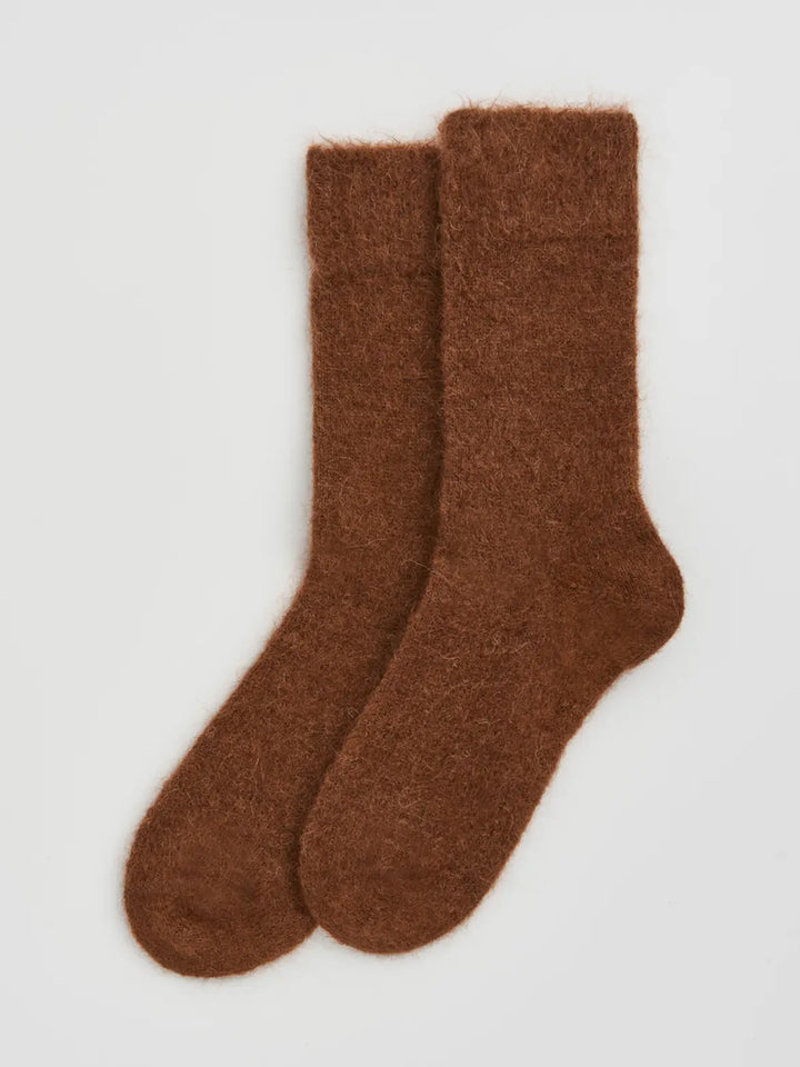 Chestnut Brown Ultra Soft Alpaca Socks