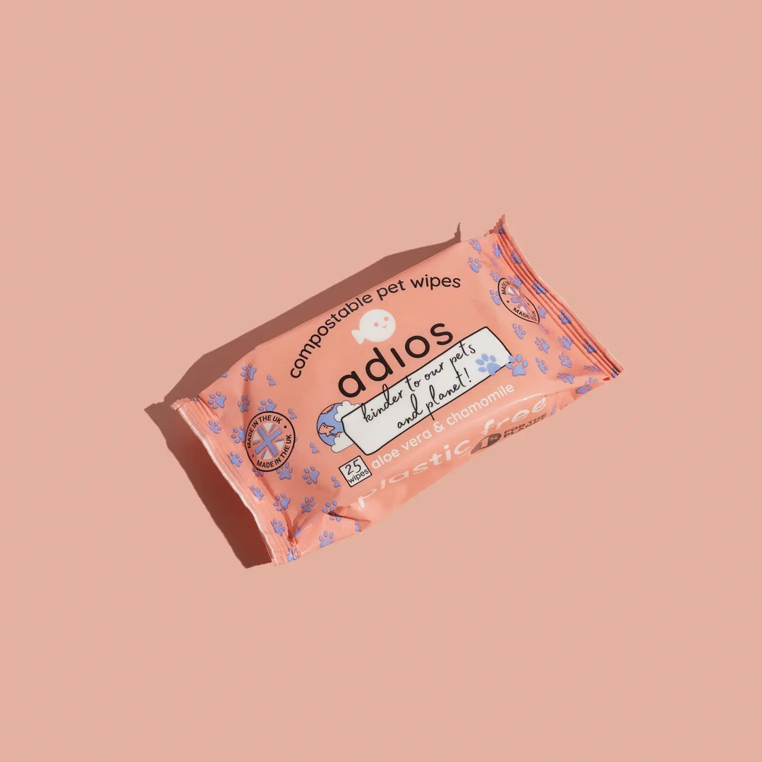 ADIOS Compostable Pet Wipes (25 Wipes)