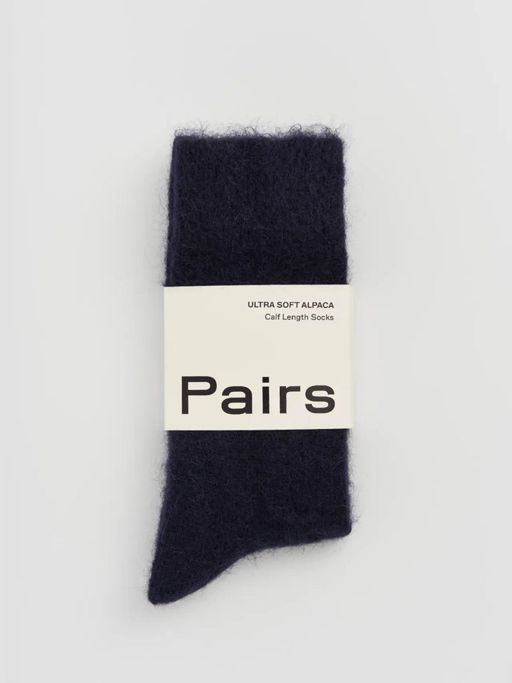 Inky Blue Ultra Soft Alpaca Socks