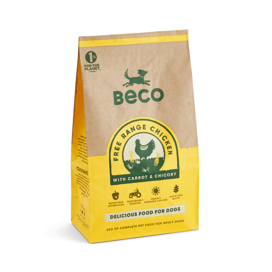 BECO Free Range Chicken Dry Food with Carrot & Chicory 2kg