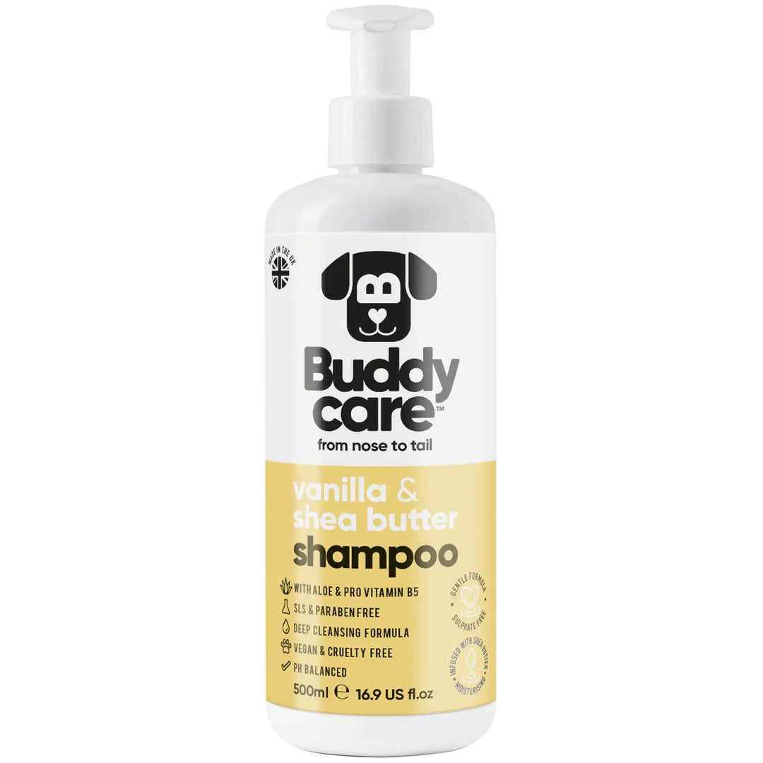 Buddycare Dog Shampoo - Vanilla & Shea Butter - 500ml / 16.9 Fl oz