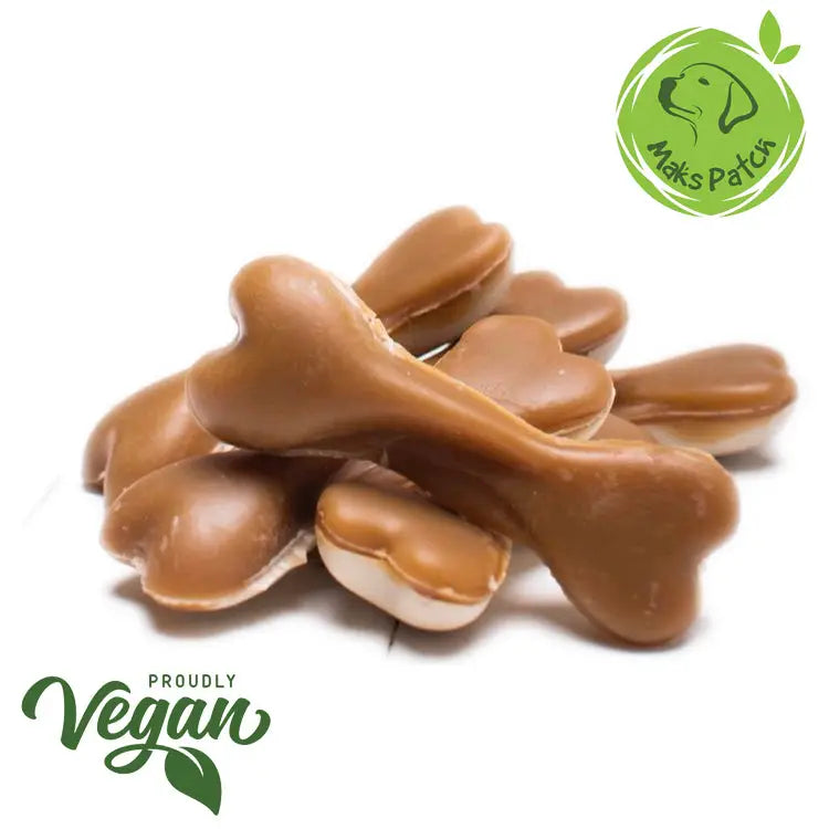 Vegan Dog Chews - Maks Patch Peanut Butter Dual Bones.