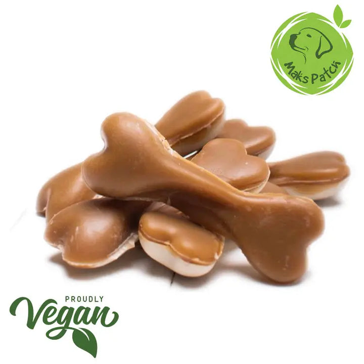 Vegan Dog Chews - Maks Patch Peanut Butter Dual Bones.