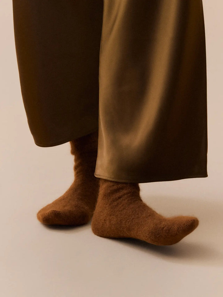 Chestnut Brown Ultra Soft Alpaca Socks