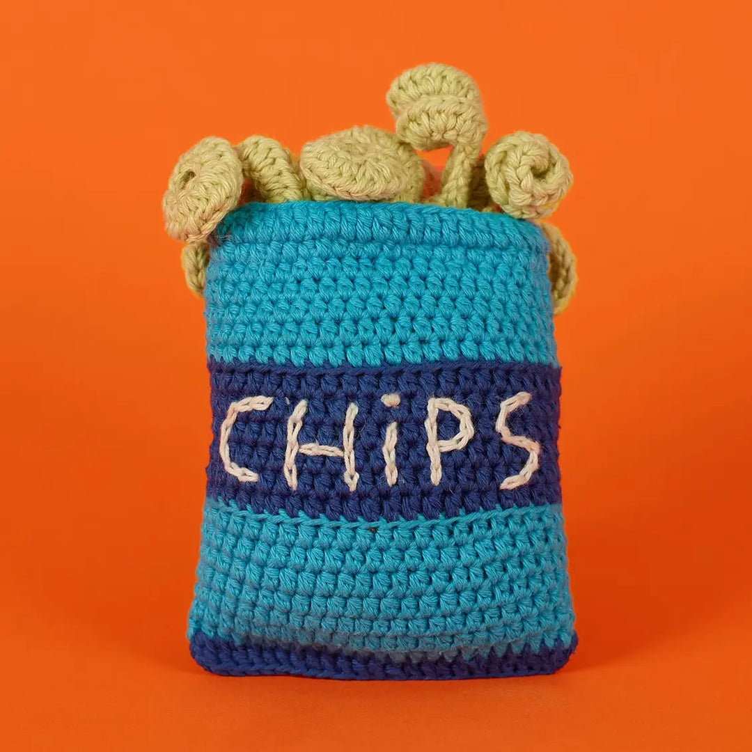 Cotton Crochet Chips Dog Toy