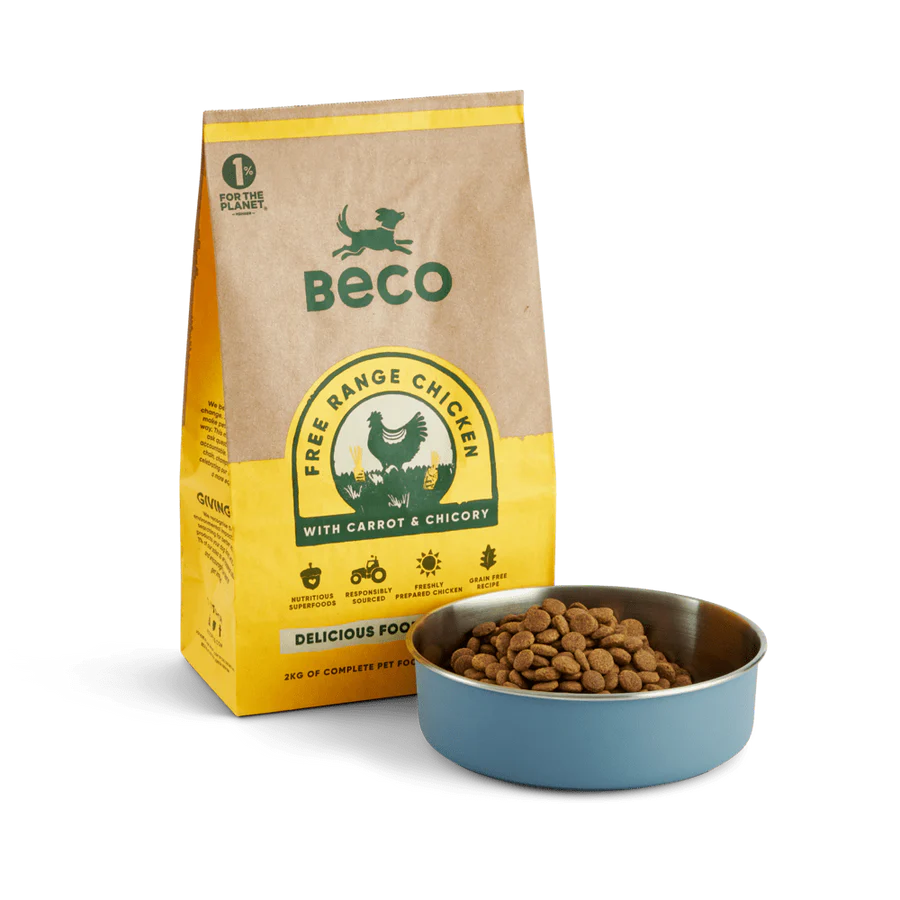 BECO Free Range Chicken Dry Food with Carrot & Chicory 2kg