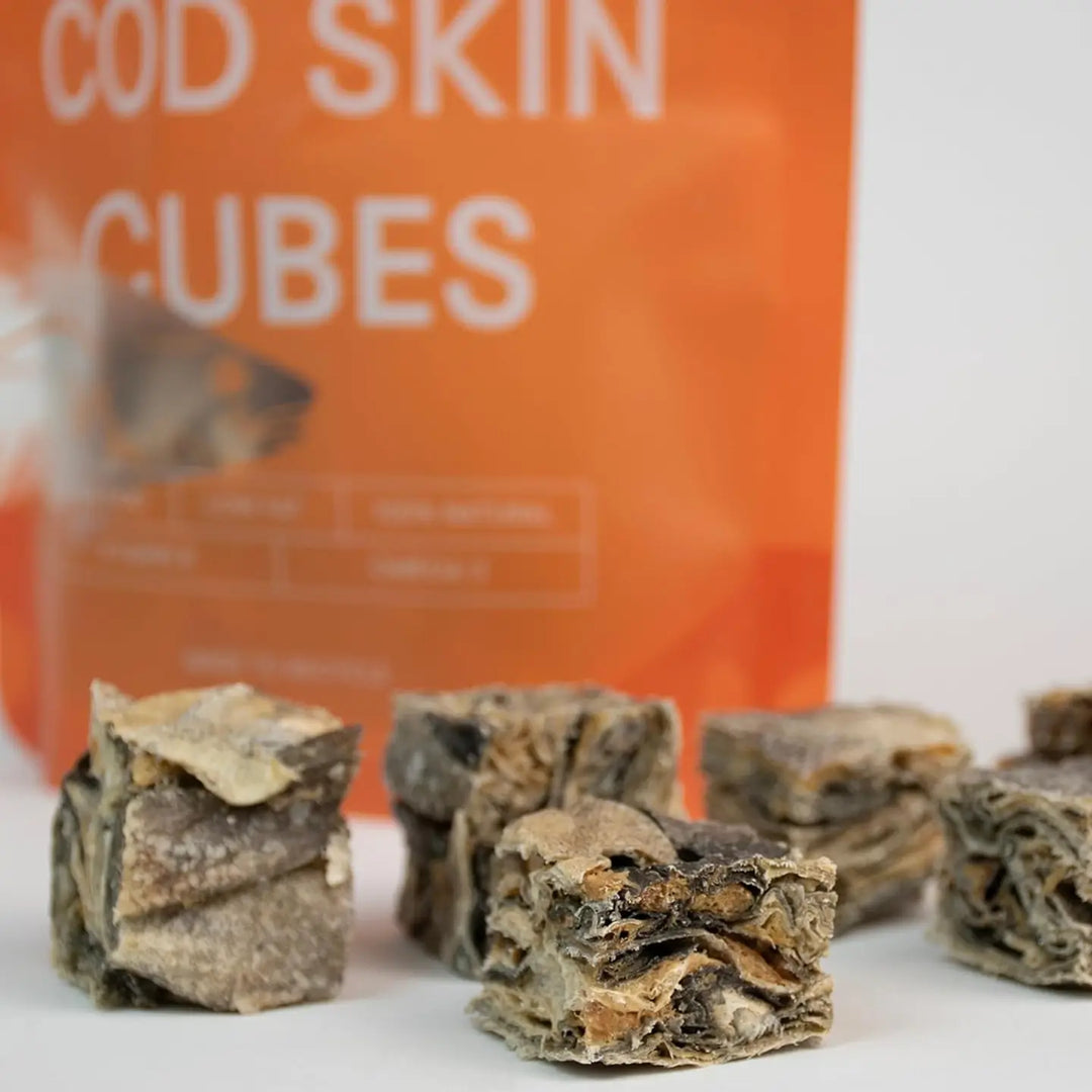 Jr Cod Skin Cubes Buddylicious 100% Natural Cod Skin Cube Dog Treats – City Paws Club