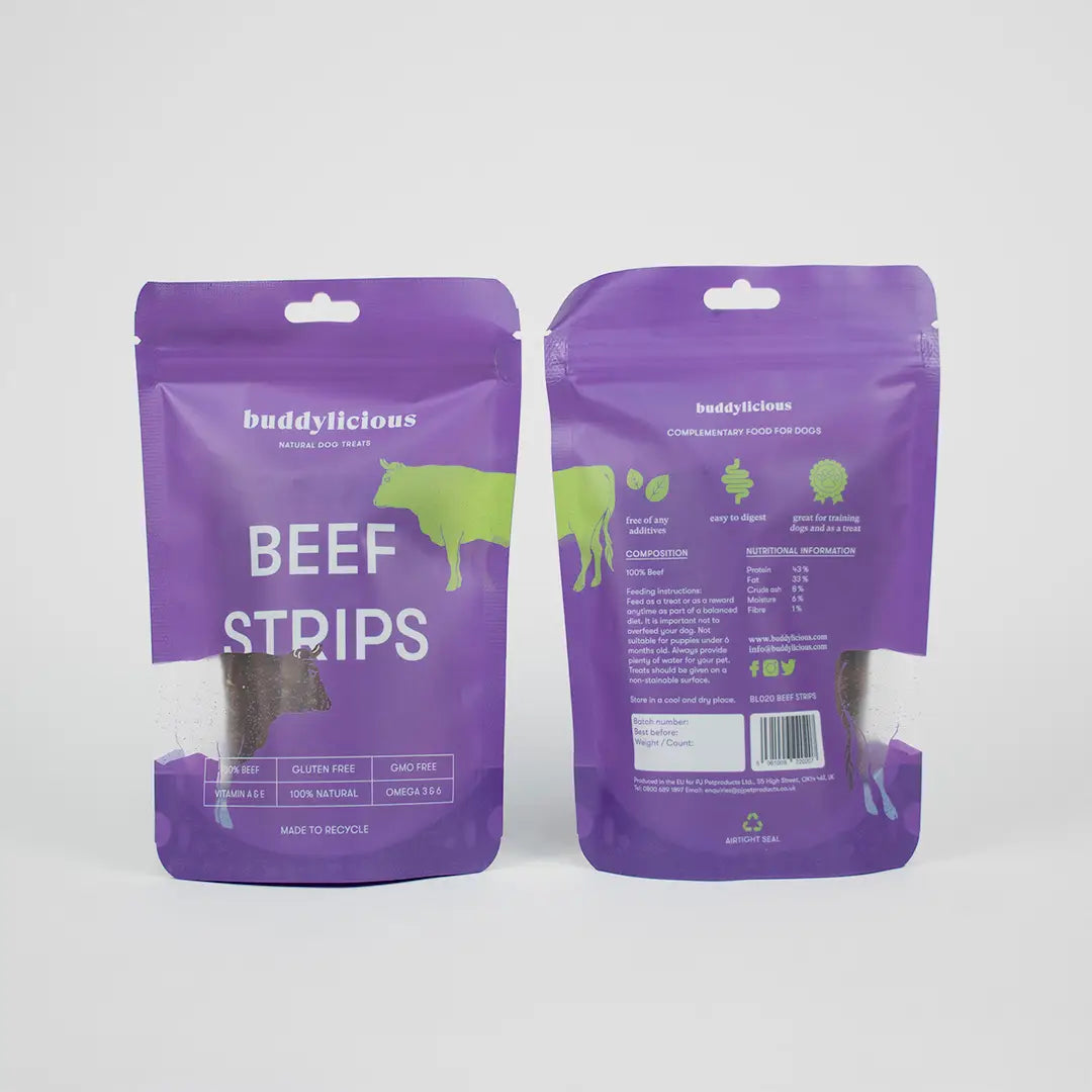 Buddylicious 100% Natural Beef Strips Dog Treats