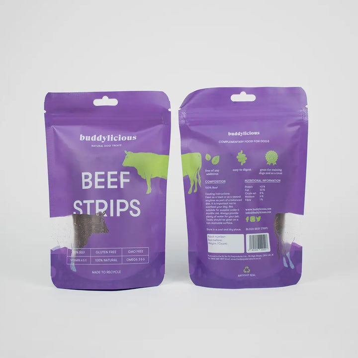 Buddylicious 100% Natural Beef Strips Dog Treats