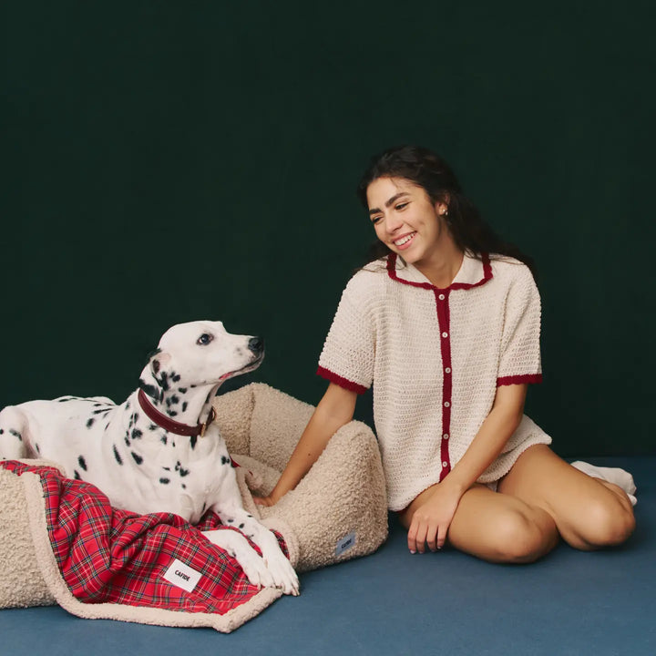 Beige Sheepdog Bed, Snozy Small