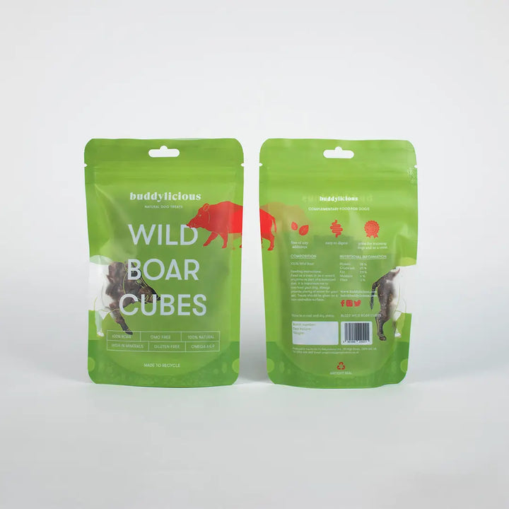 Buddylicious 100% Natural Wild Boar Cubes Dog Treats