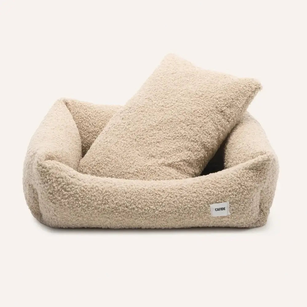 Beige Sheepdog Bed, Snozy Small