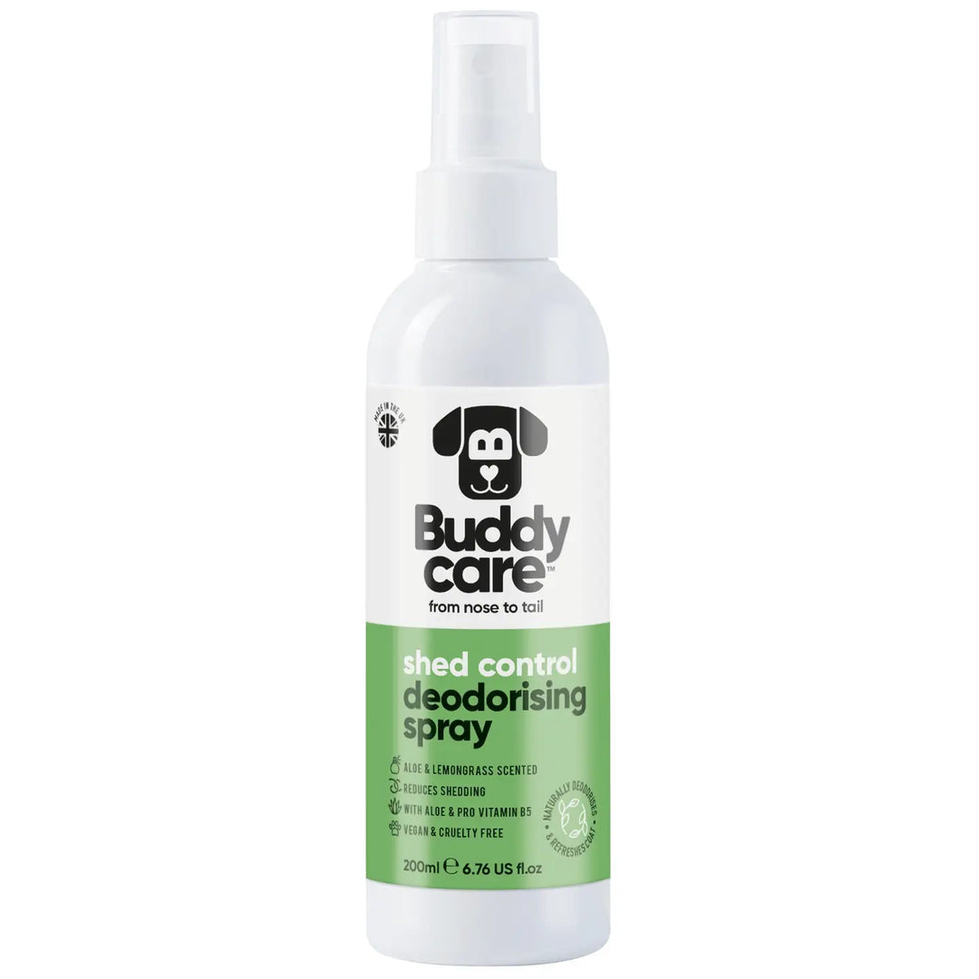 Buddycare Dog Deodorising Spray - Shed Contol Aloe & Lemongrass - 200ml / 6.76 Fl oz