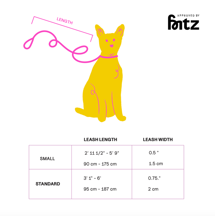 Approved by Fritz - The Fritz Leash: Standard / burgundy sun