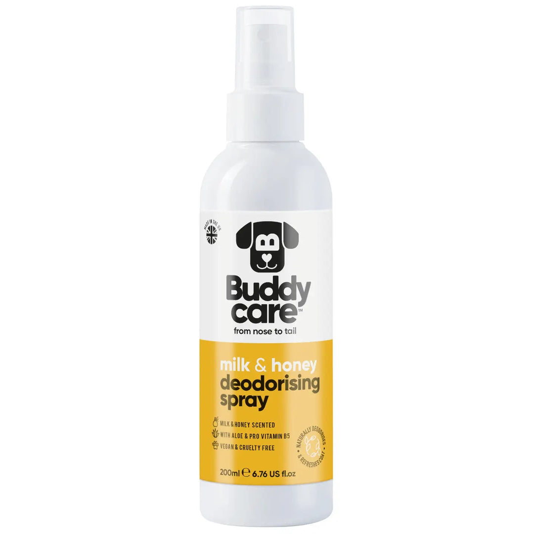 Buddycare Dog Deodorising Spray - Milk & Honey - 200ml / 6.76 Fl oz