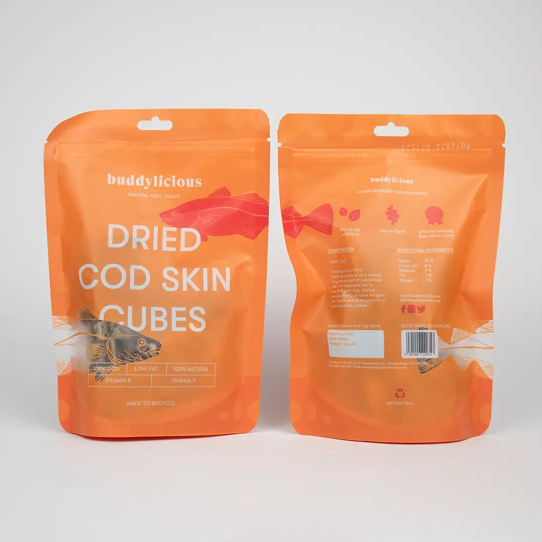 Buddylicious 100% Natural Cod Skin Cube Dog Treats