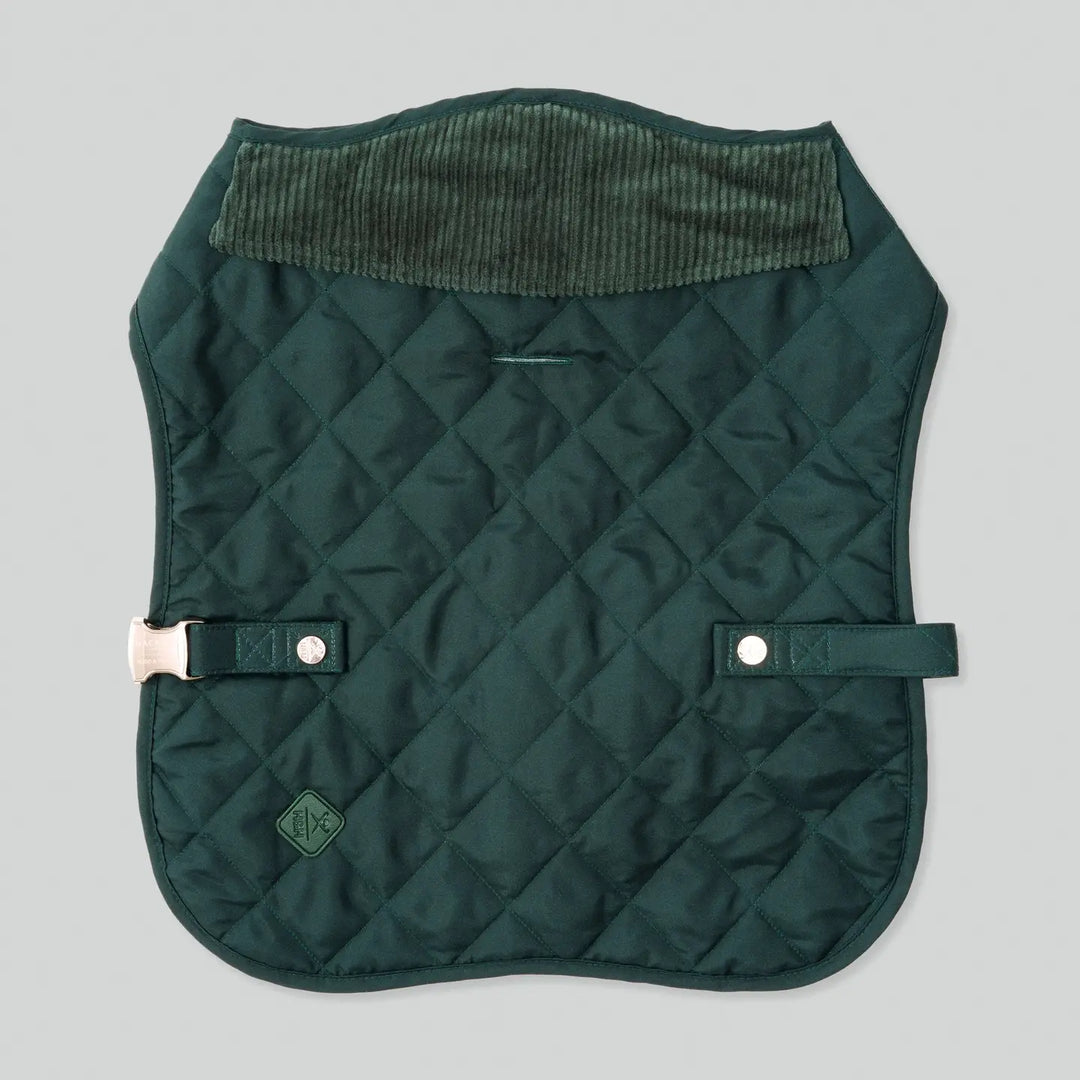 Hackett X Hugo Hudson Forest Green Quilted Dog Jacket