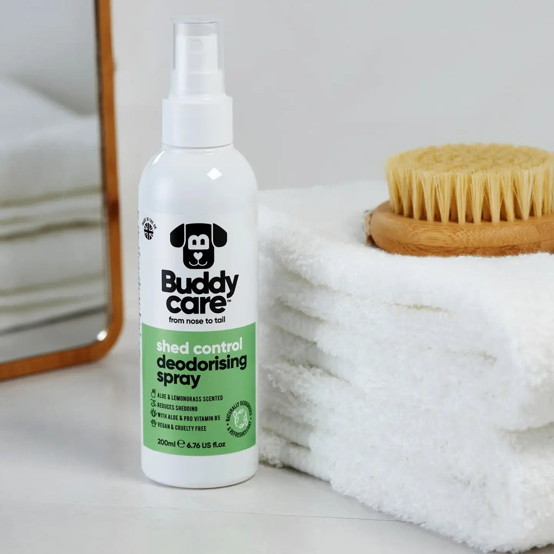 Buddycare Dog Deodorising Spray - Shed Contol Aloe & Lemongrass - 200ml / 6.76 Fl oz