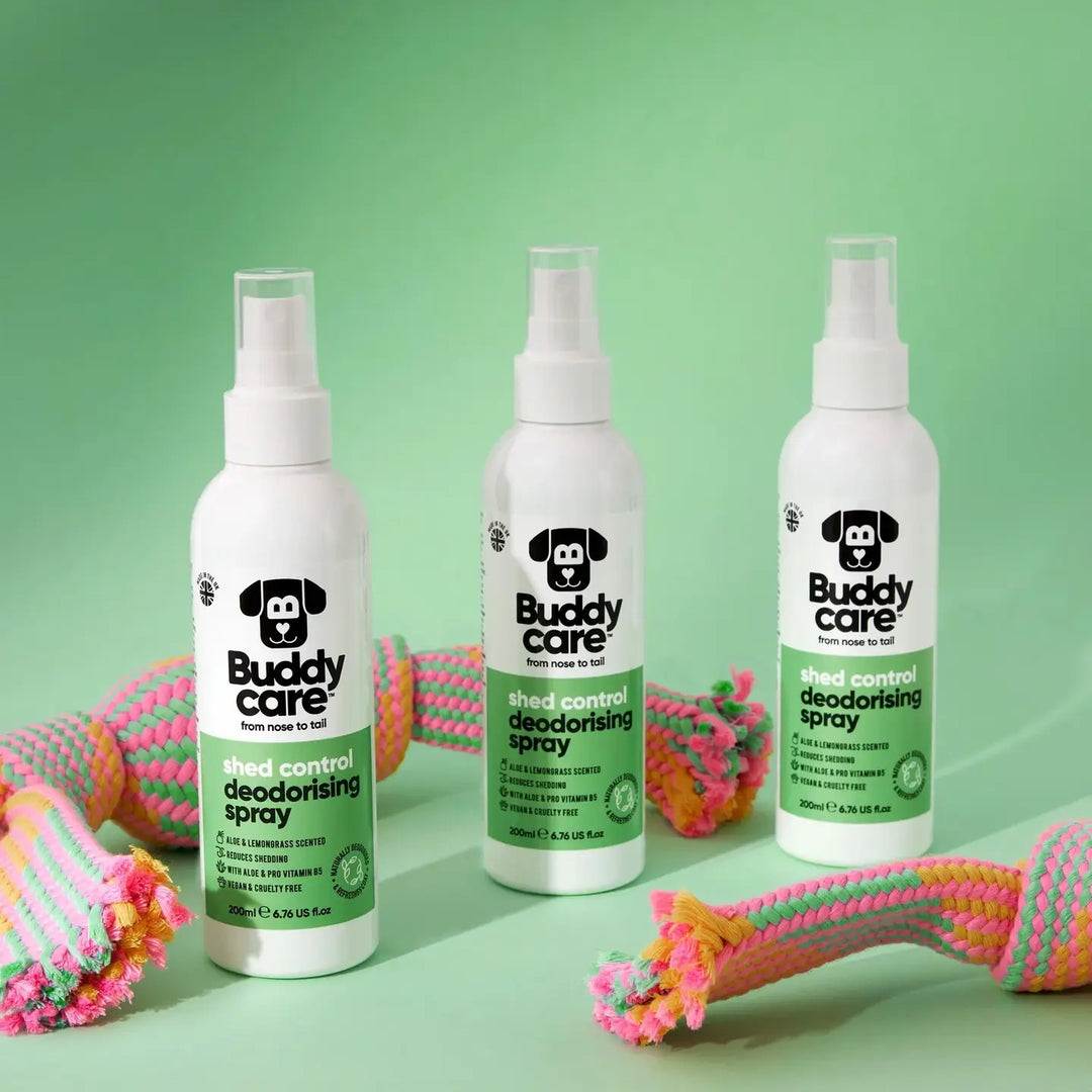Buddycare Dog Deodorising Spray - Shed Contol Aloe & Lemongrass - 200ml / 6.76 Fl oz