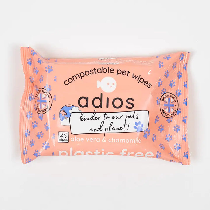 ADIOS Compostable Pet Wipes (25 Wipes)
