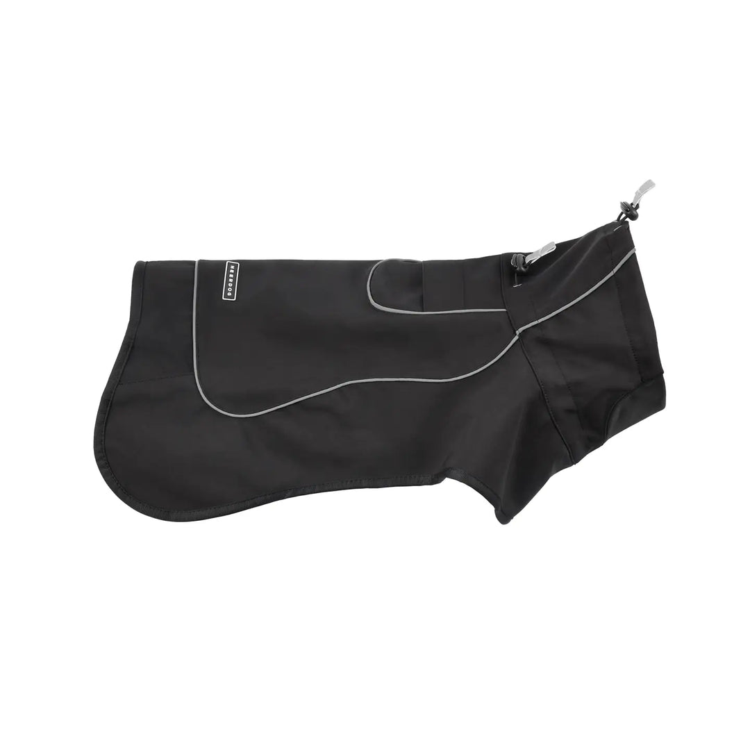 Rain-Defender Dog Coat | Black Waterproof Softshell Dog Coat
