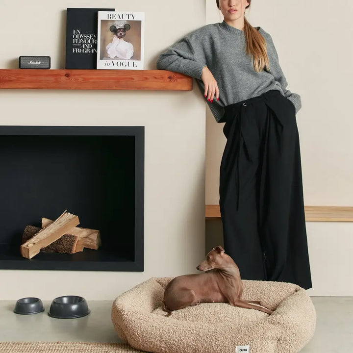 Beige Sheepdog Bed, Snozy Small