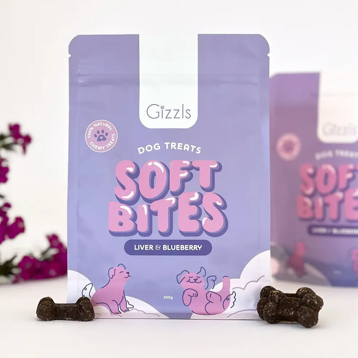Gizzls - Soft Bites Liver & Blueberry - 300g