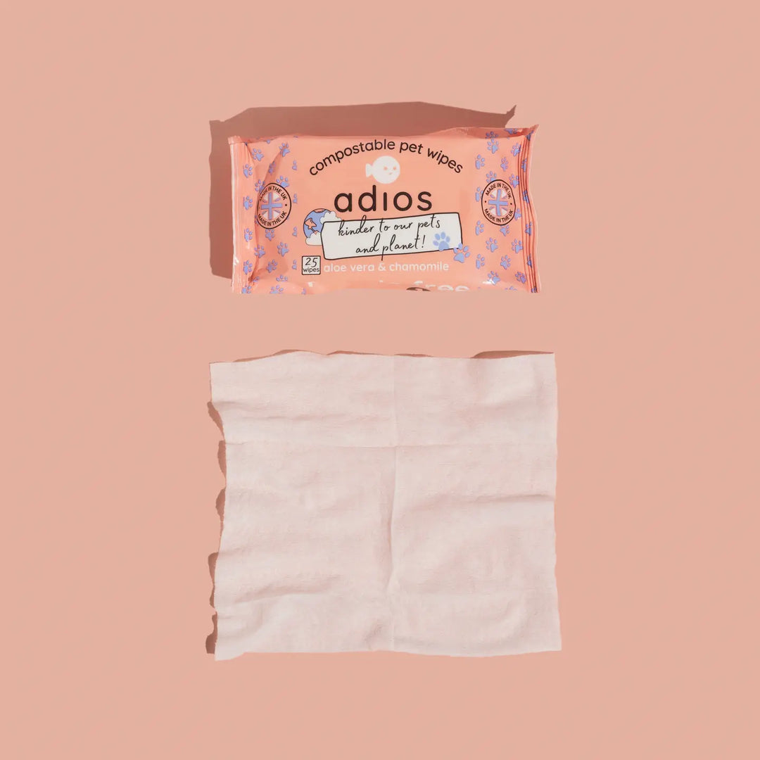 ADIOS Compostable Pet Wipes (25 Wipes)
