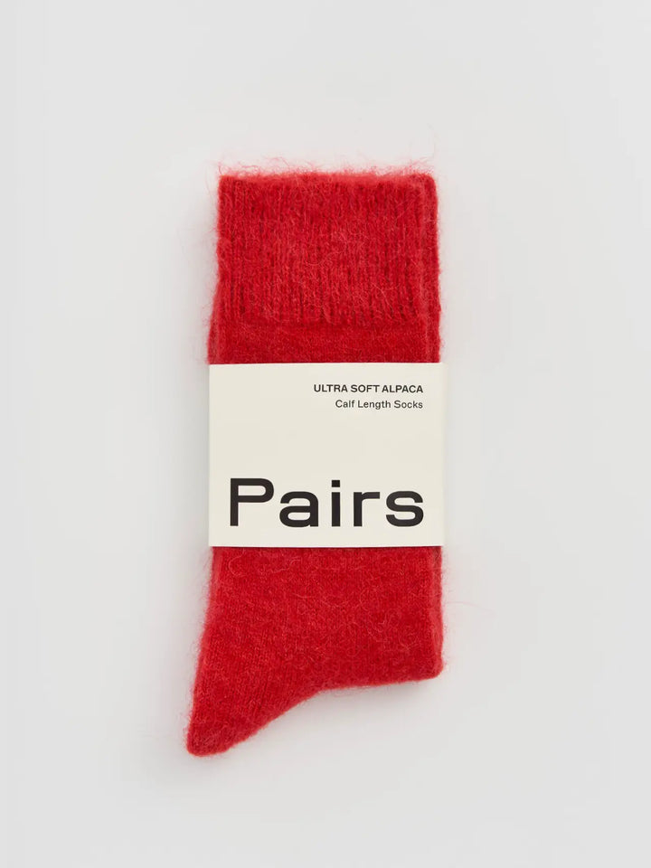 Postbox Red Ultra Soft Alpaca Socks