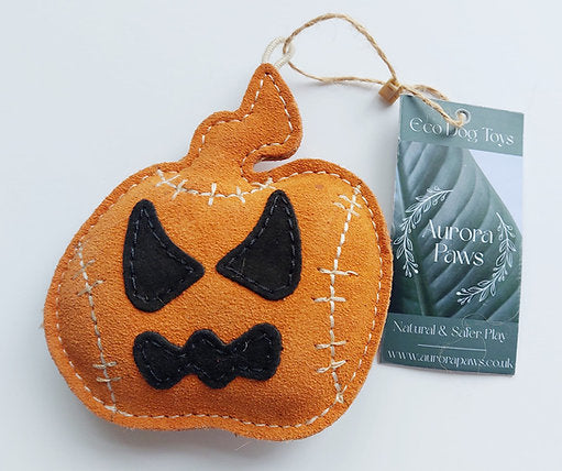 JACK THE LAD LANTERN Pumpkin shaped small breed Eco Dog Toy
