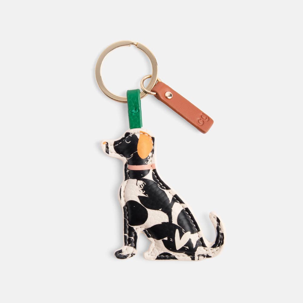 Caroline Gardner - Mono Bloom Lab Dog Novelty Keyring