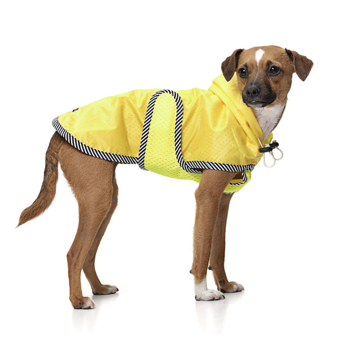 LoveThyBeast - Neon Yellow Nylon Rain Jacket with Mesh Lining